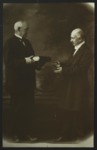 James N. Glover presenting Bible to Rev. Whitney, c. 1916