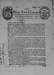 New York Gazette 1741 by William Bradford