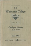 Whitworth College Bulletin 1916-1917 by Whitworth University