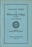 Catalogue Number of Whitworth College 1938-1939